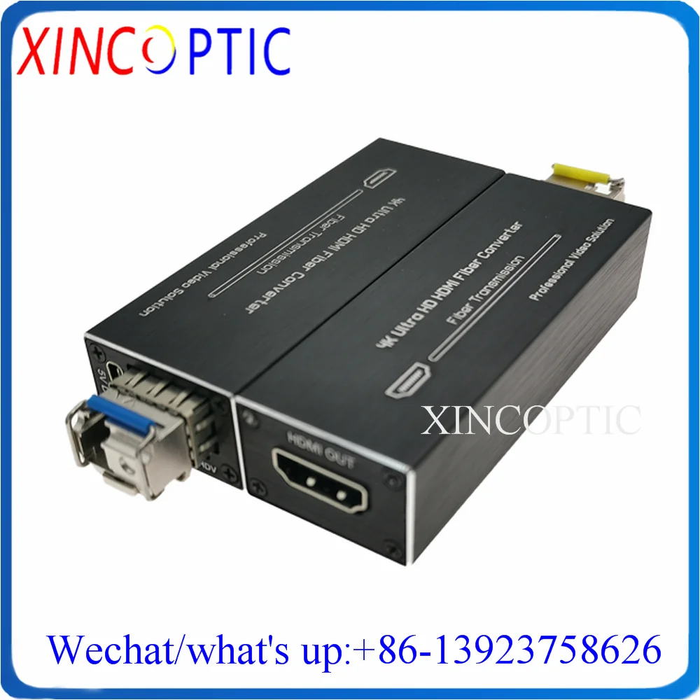 Micro Mini 4K HDMI Fiber Optic Extender,1Ch Signal 2K Fibre Video Transceiver,SM Dual ,80km,LC with USB Power Input