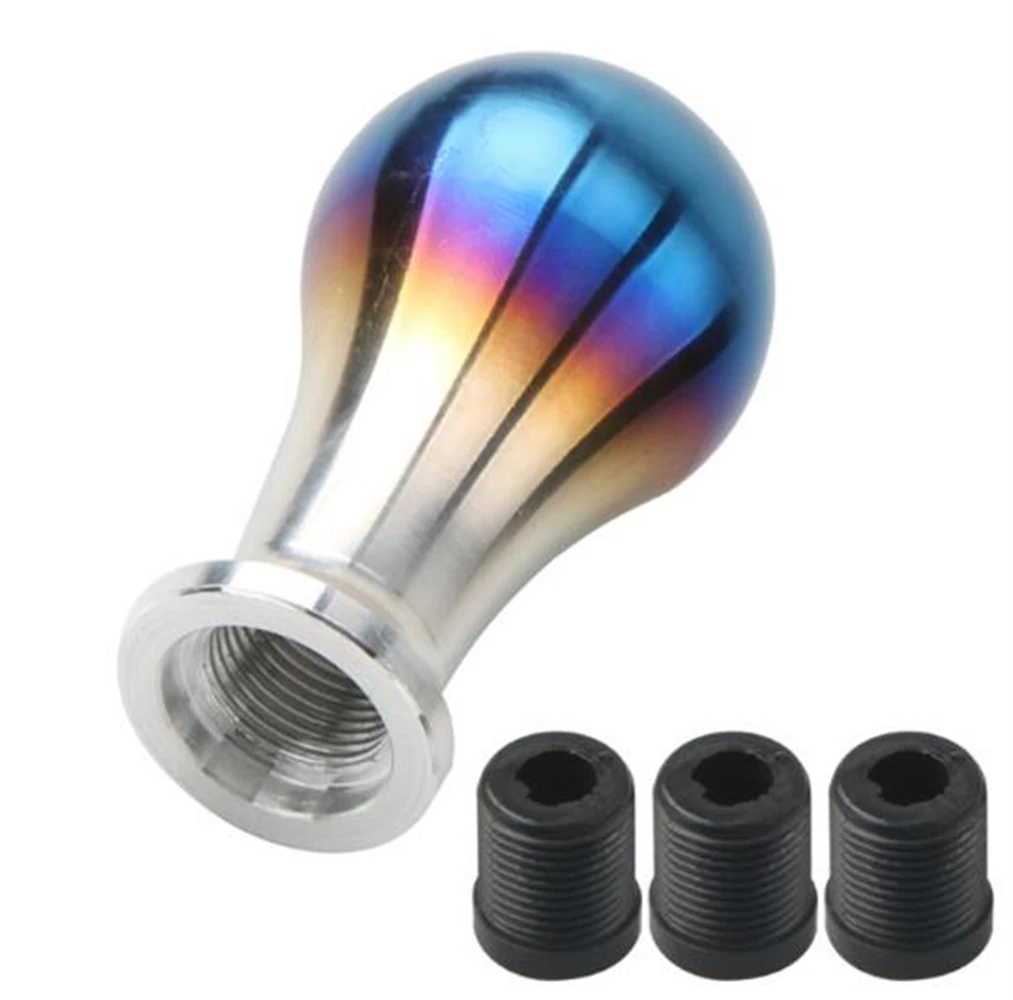 

Universal Car Aluminium Titanium Alloy Blue MT Car Gear Shift Knob Manual Gear Shifter Knob Shift Lever Knob Fit For Honda