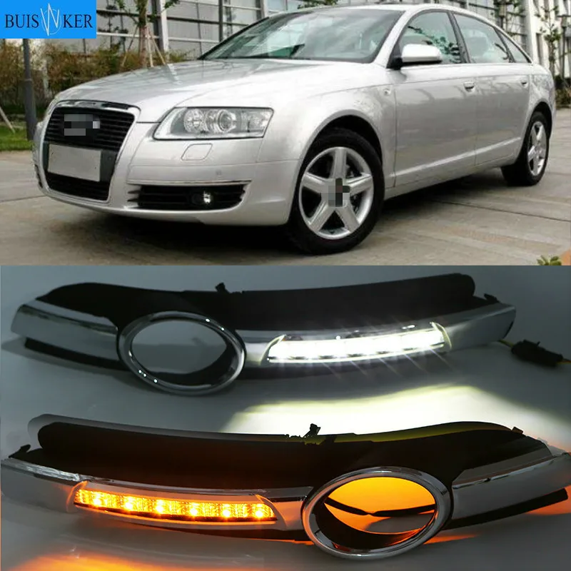 

LED Daytime Running Light DRL Light Fog Lamp Cover For Audi A6L A6 C6 2005-2008 For Quattro RS Cabriolet Allroad Front