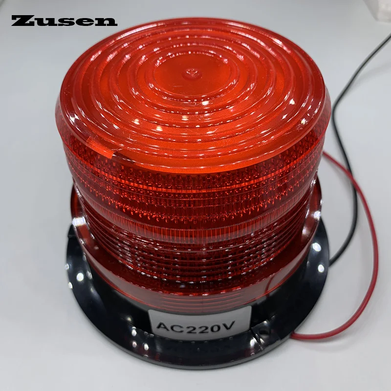 Zusen-Lámpara de ingeniería de señal roja TB5188, luz Led de advertencia de autobús escolar con imán, 12V-60V, 220V