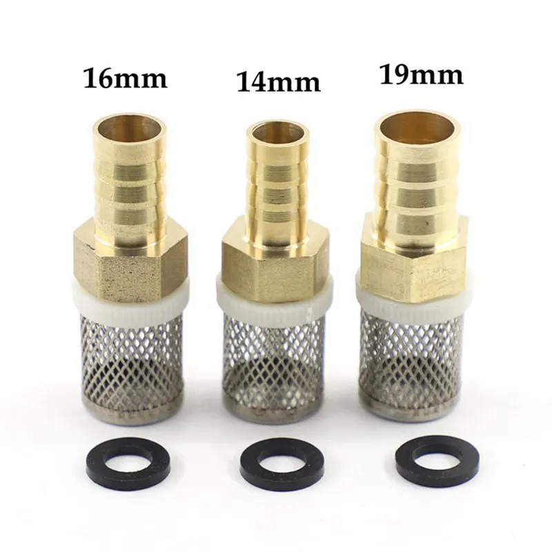 1pc 6~19mm Hose Filter Car Wash Garden Irrigation Filters Brass Strainer Sprayer Pump Filtering Stainless Steel Mesh Filter