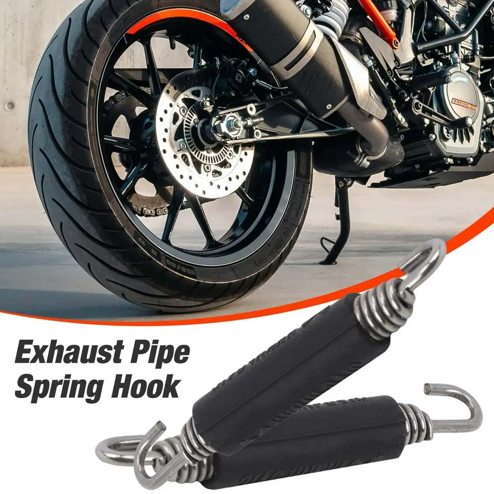 Gancho de resorte para tubo de escape de motocicleta, ganchos de acero inoxidable para Akrapovic SC Project AR, 2 piezas