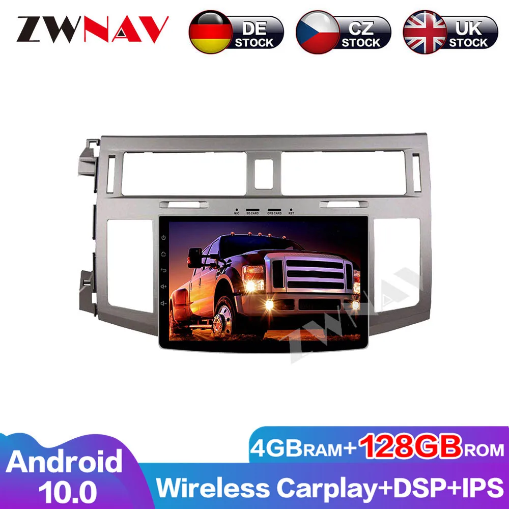 Auto Radio Car DVD Player 128G Android 10 Audio Navigation GPS For Toyota Avalon 2008-2010 Head Unit Multimedia