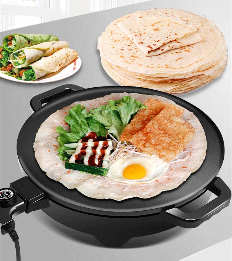 220V elektryczna gruba patelnia do naleśników non-stick Pancake Crepe Bakig Pan Pot Grill patelnia elektryczna ue/AU/UK/US