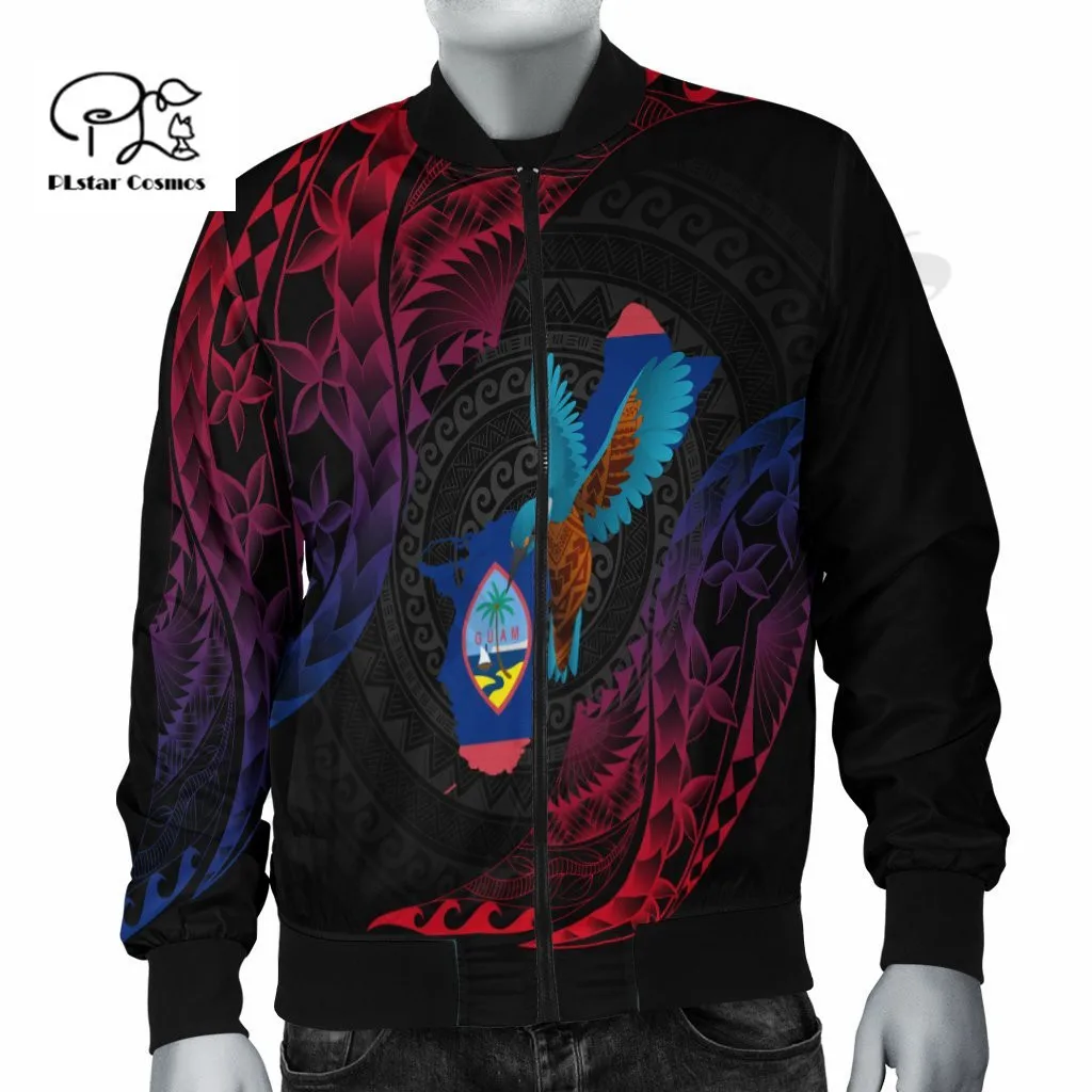 PLstar Cosmos Guam Tattoo Tribal Bomber Jacket 3DPrinted Unique NewFashion Unique Sportswear Unisex Casual Windbreaker Style-1