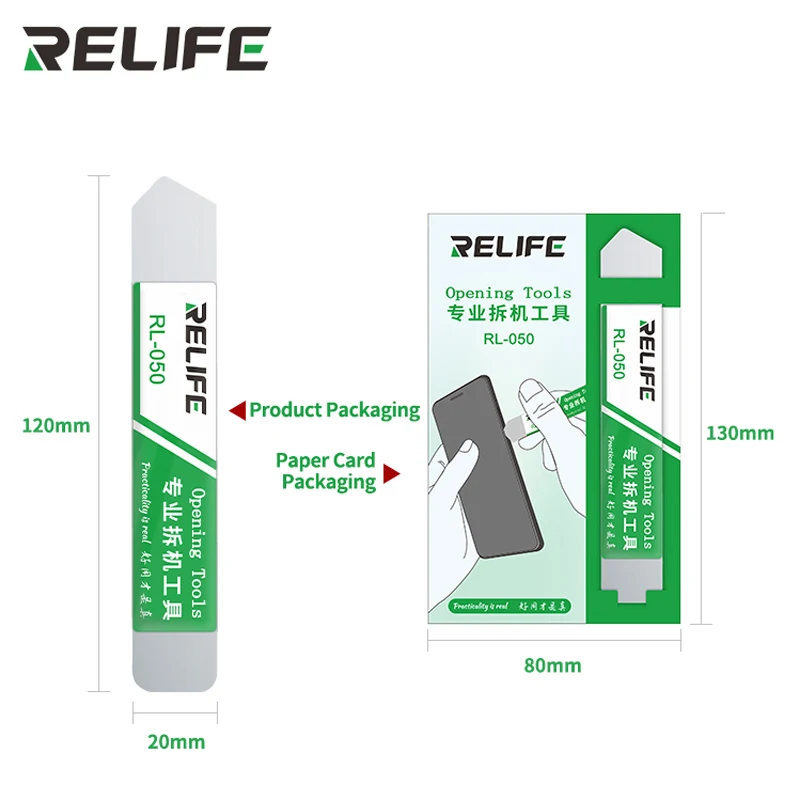 RL-050 10pcs metallo piatto Spudger lama morbida leva leva aperto kit di strumenti di riparazione per il telefono cellulare elettronico rotto rimozione della colla dello schermo