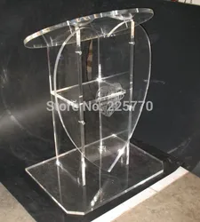 Heart shaped Acrylic Church Lectern Perspex Church Pulpit Plexiglass Church Podium plexiglass