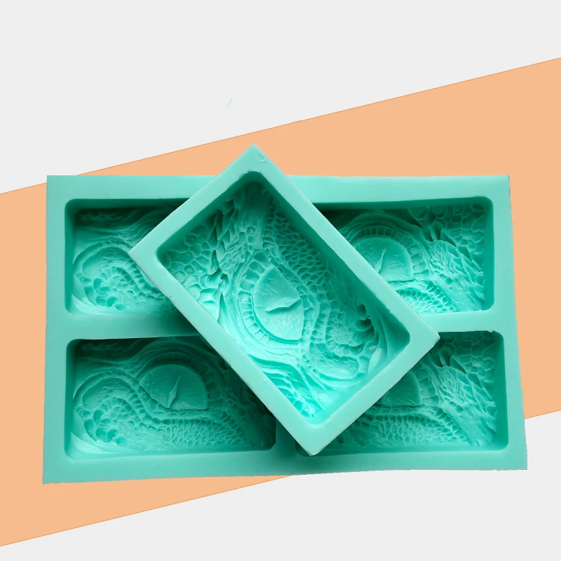 DIY Dragon Eyes Soap Silicone Mould Soap Making Bars Gypsum Clay Wax Resin mold Dinosaurs Dragon mould m224