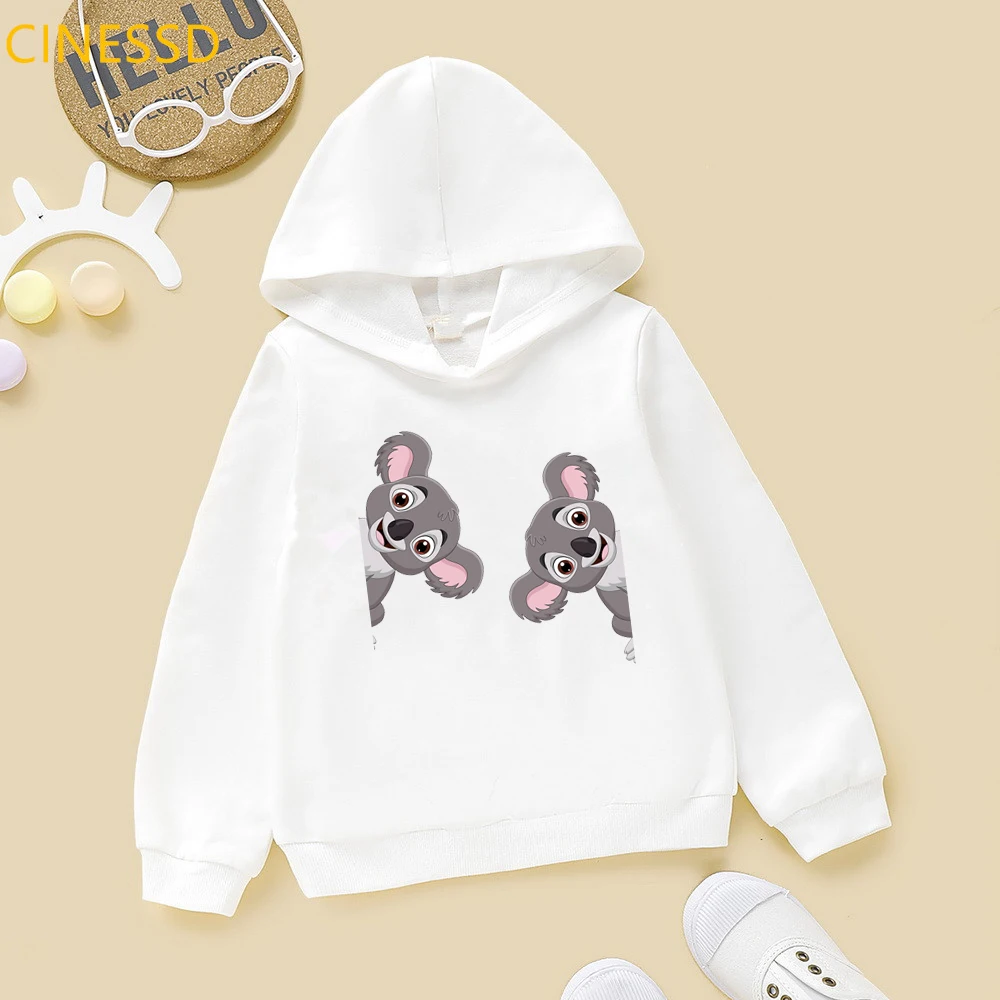 Cute Koala Animal Print Hoody Harajuku Kawaii Children Clothes High Quality Christmas Gift For Kids Clothing Sweatshirt Tops