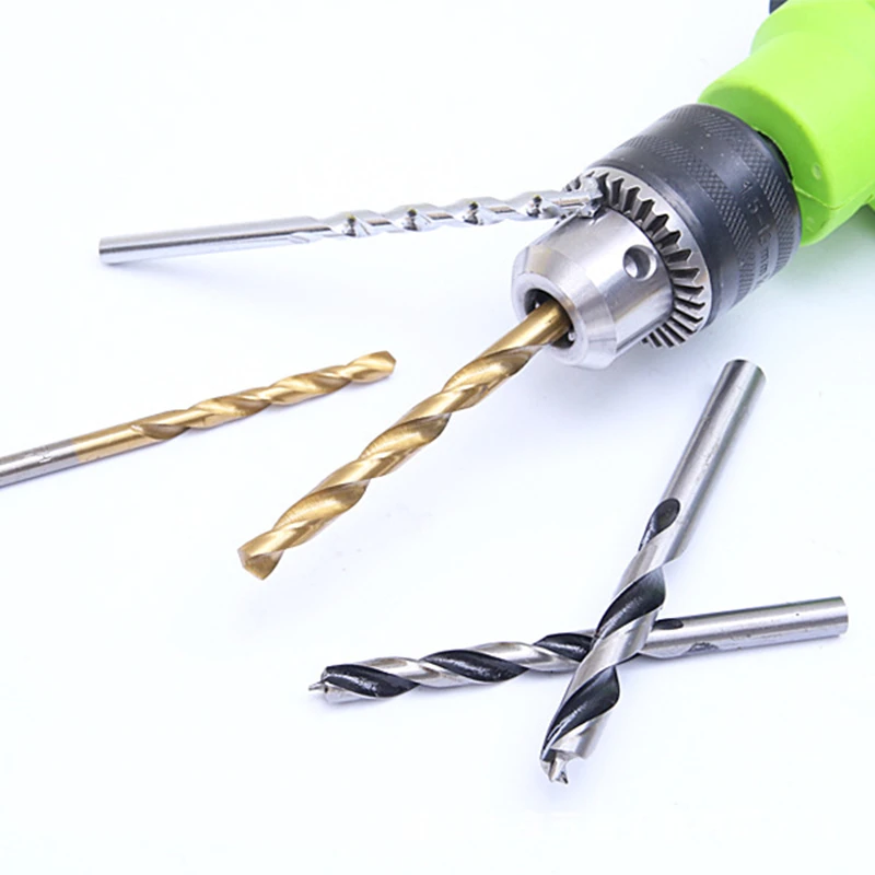 16PCS Combination Drill Bits Set with HSS Titanium Twist Drills to Metal, Wood Drills, HSS Rock Concrete Drill Set