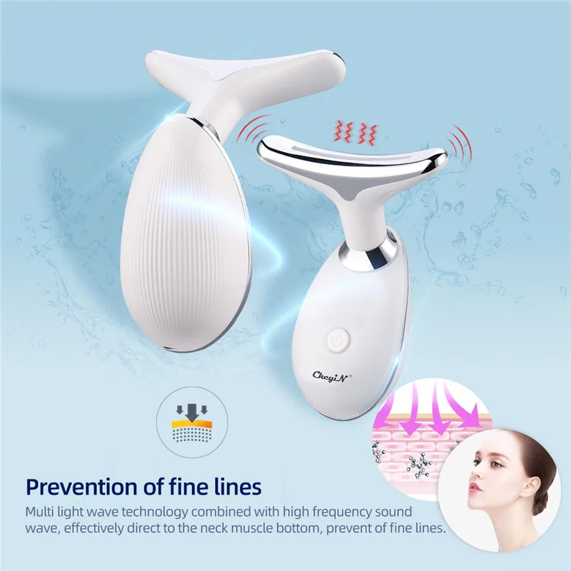 CkeyiN Neck Face Lifting Machine Face Massager Photon Therapy Eye Massage Instrument Vibration Anti Wrinkle Double Chin Remover