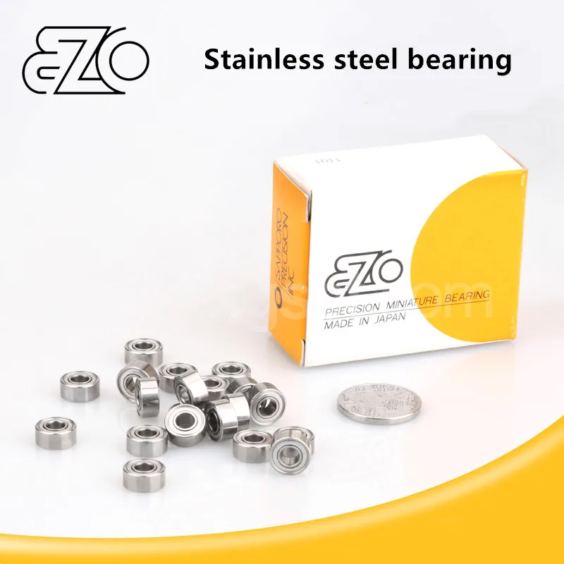 10pcs JAPAN EZO stainless steel bearing SMR63/74/84/85/95/105/115/106/126/117/137/128/148ZZ high precision miniature bearings