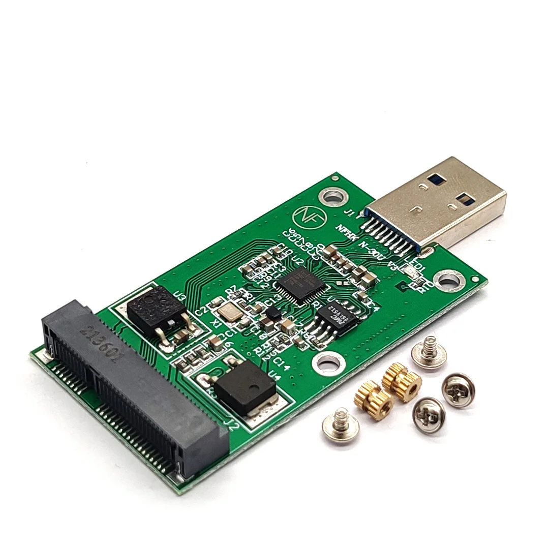 Mini USB 3.0 to PCIE mSATA External SSD PCBA Conveter Adapter Card