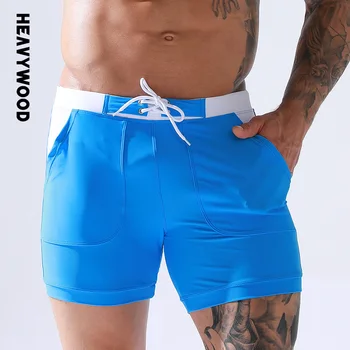 Heavywood – maillot de bain d'été pour hommes, short de bain à séchage rapide, poches à cordon de serrage, doublure, pantalon de plage extensible