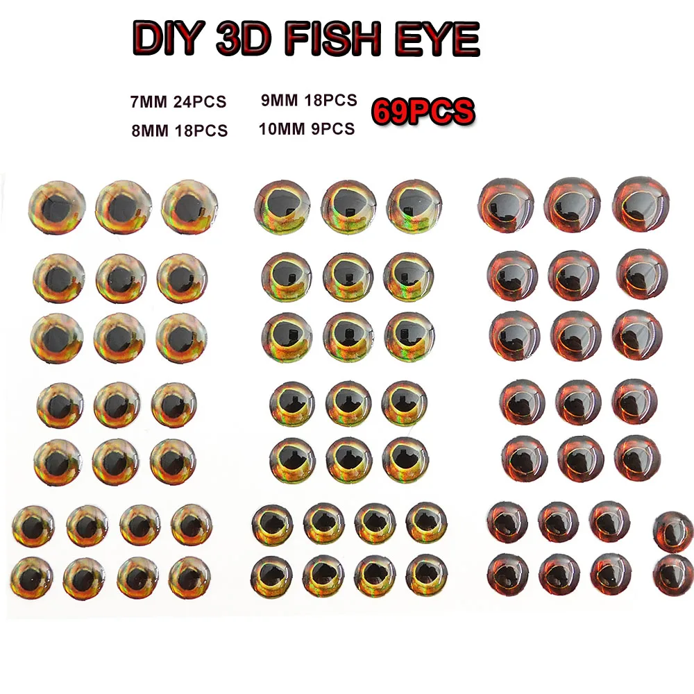 ESFISHING MIX Ojos de pesca 3-10mm para montar moscas y vinilos - imagen 2