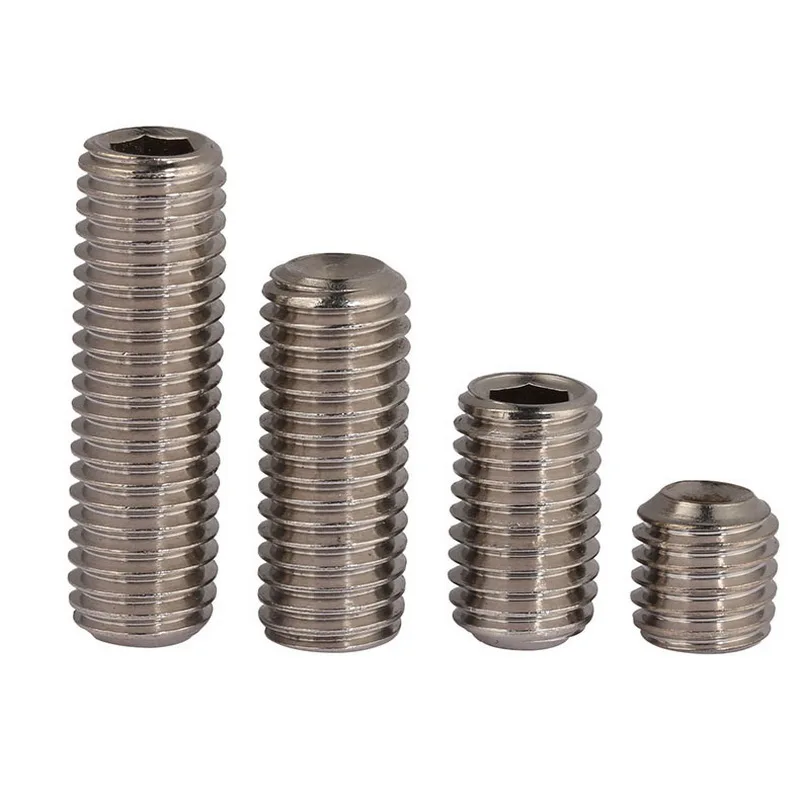 Tornillos hexagonales de acero inoxidable 316, juego de tuercas Grub, de punto de Copa, M3, M4, M5, M6, M8, M10