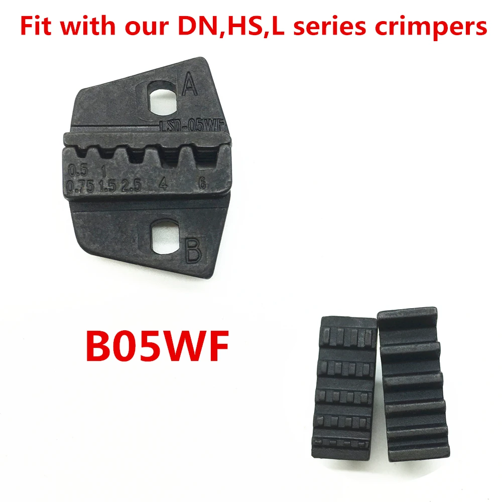 Crimping head B05WF crimp die sets for crimping wire end ferrules 20-10 AWG cable sleeves 0.5-6mm2