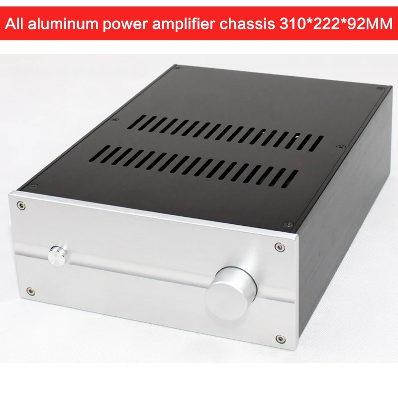 All-aluminum Power Amplifier Chassis WA81 Rear-stage Case Multi-purpose Audio Shell Amplifier Enclosure Power Shell 310*222*92MM