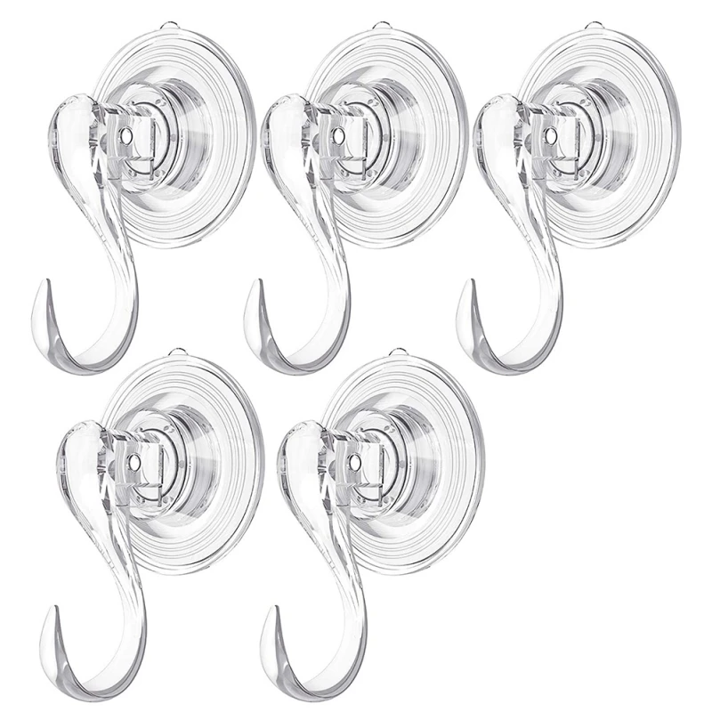 5pcs Vacuum Suction Cup Hooks for Bathrooms Kitchen Walls Refrigerators Rooms New Style