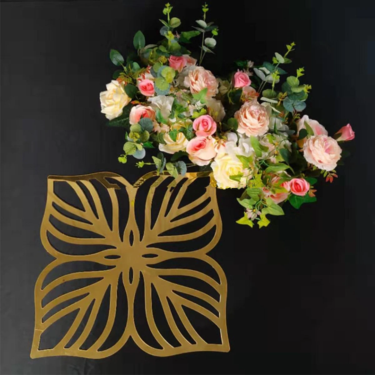 

38pcs)Modern Gold flower shape living room display objects table top event decoration sculpture AB0994