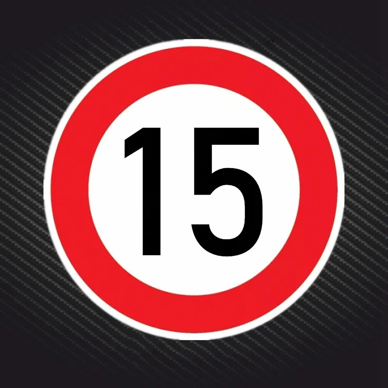 

B-0071# Speed Limit (15 km), Ø 16 cm Self-adhesive Decal Car Sticker Waterproof Auto Decors
