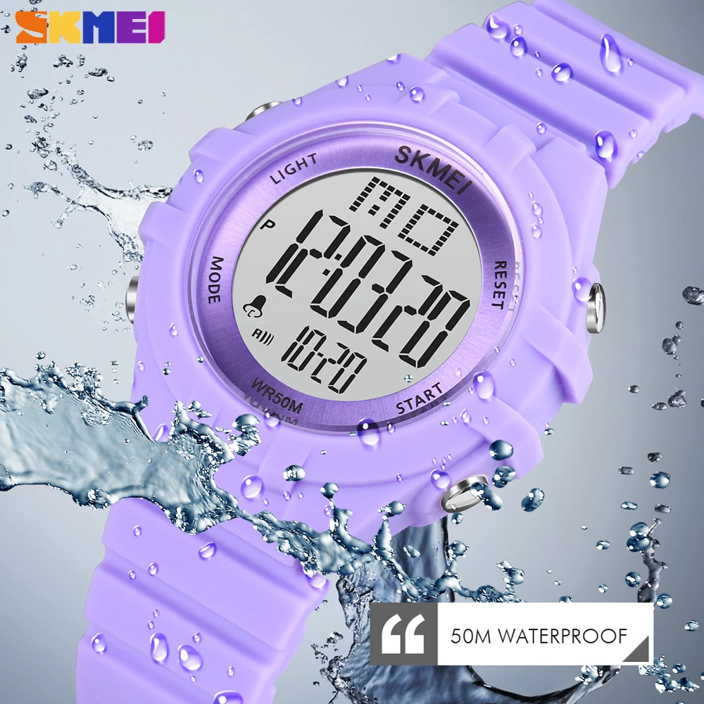 SKMEI LED Display Digital Kids Watches Sport Chrono Boys Girls Alarm Clock Luminous Waterproof Children’s Electronic Wristwatch