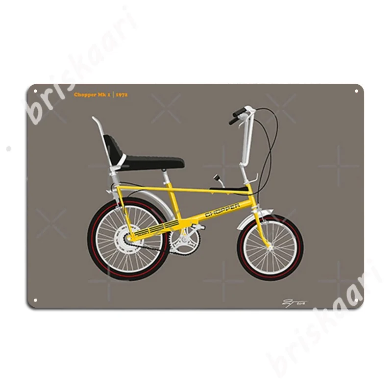 Raleigh Chopper Mk 1 Golden Yellow Metal Signs Cinema Garage Printing Club Bar Poster Tin sign Posters