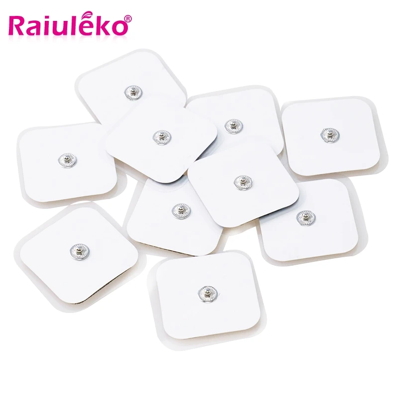 

10pcs/20PCS Silicone Electrode Pads 4*4cm Replacement for Tens Massagers Machine Muscle Stimulator Electric Digital Massager