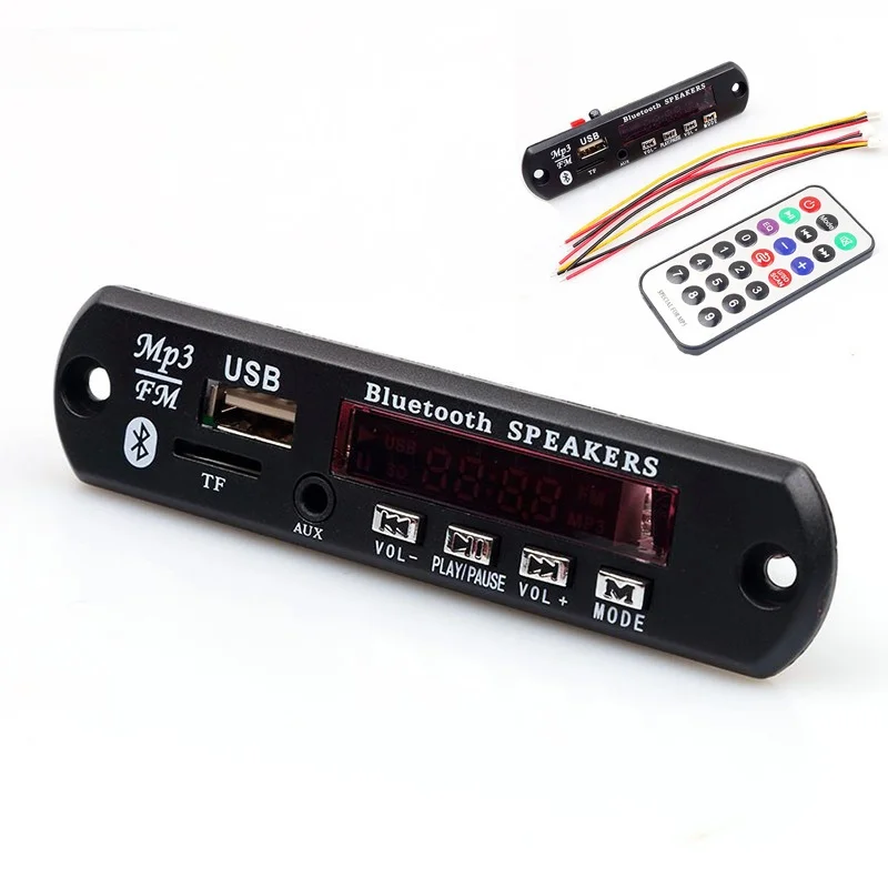 

Wireless Bluetooth-compatible 7V-12V MP3 WMA Decoder Board Audio Module USB TF Radio FM AUX For Car Accessories