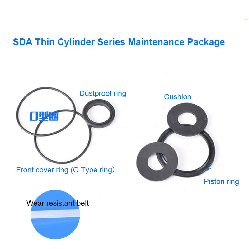 Cylinder Component Cylinder MAL Maintenance Package Sealing Ring Pneumatic SDA Fittings O-ring Piston Ring Set repair kit