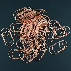 TUTU big Heart Paper Clips Large Cute Paperclips Funny Stainless Steel Fancy Paper Clips Shapes Office Supplies 50Pcs H0599