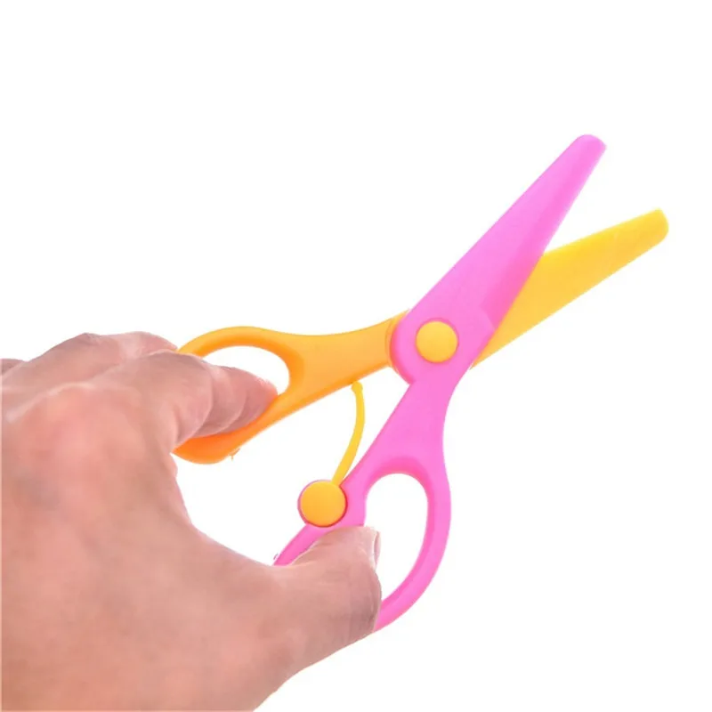 Children Colored Safe Mini Plastic Scissors Student Fashion Stationery Home Kindergarten Kids DIY Paper Cutting Tool