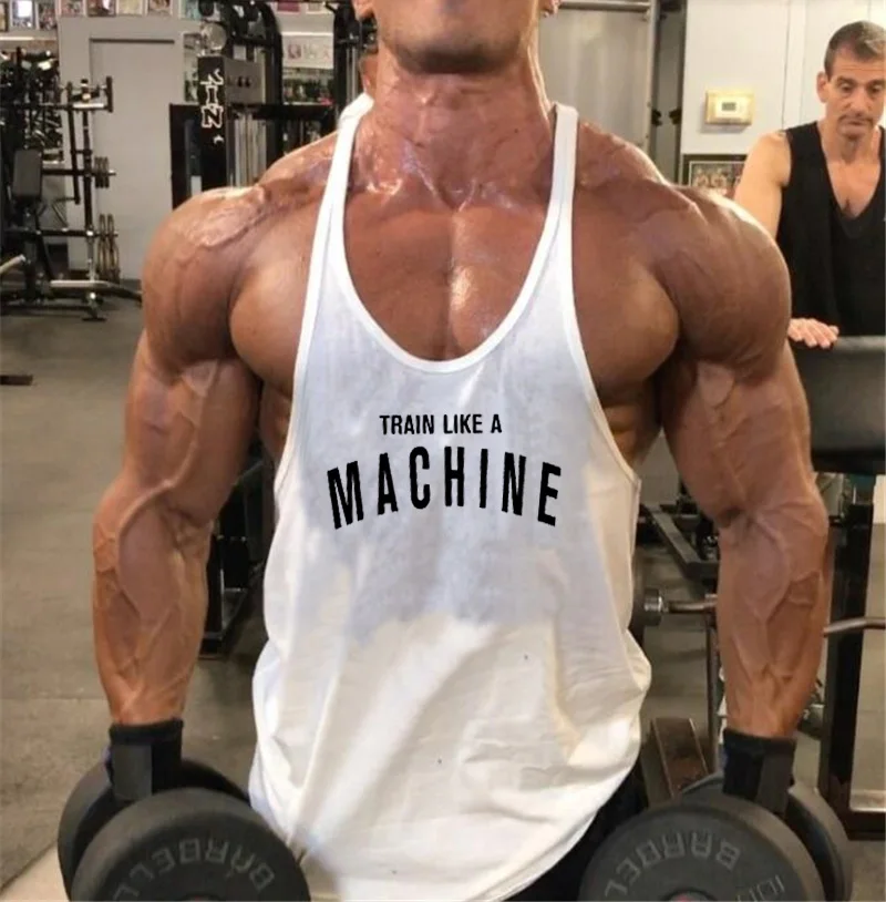 Just Gym Stringers Męskie podkoszulki Koszulka bez rękawów Y powrót Kulturystyka i fitness Męskie siłownie Podkoszulki Ubrania Regaty mięśniowe