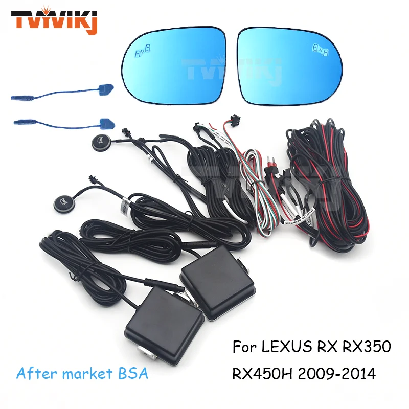 

Side Rearview Mirror Blue Glass Lens with blind spot system BSA For LEXUS RX RX350 RX450H 2009-2014 anti glare car mirrors BSD