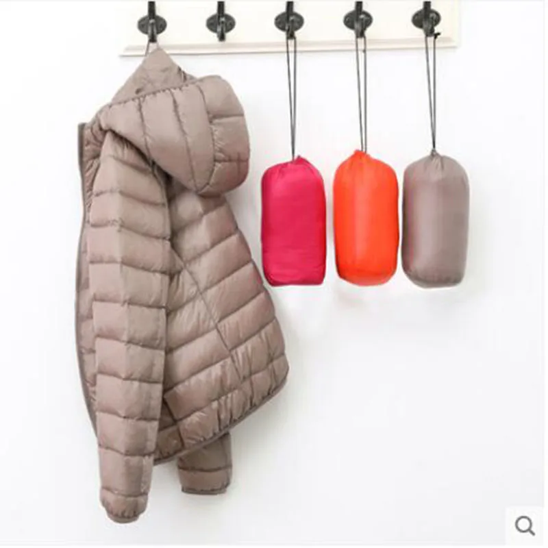 

Winter Plus Size 4XL Womens Down Jackets Short Ultra Light Duck Down Coat Hooded Puffer Jacket Autumn Parkas