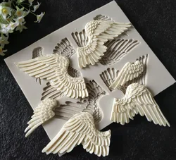 Angel Wings Resin Silicone Fondant Mold For Epoxy Resin Chocolate Pastry Cake Lace Aroma Stone  Decoration Kitchen Baking Tools