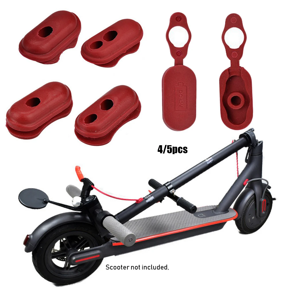 Tampa de carga de borracha, plug para scooter elétrico XIAOMI M365, peças de venda quente, 4 pcs, 5pcs