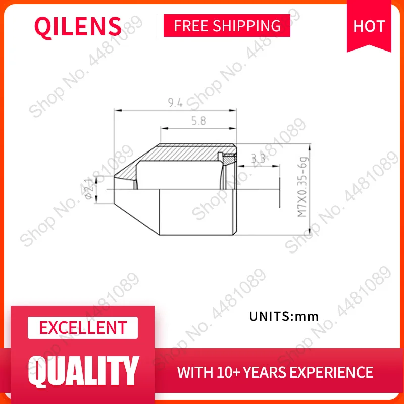 Qilens m7 montagem fl 6mm pinhole lente com abertura f1.6 mini cctv hd 2.0megapixel para câmeras de segurança lente