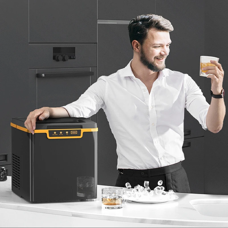 Ice2030 15kg -20kg/24h portátil máquina de fazer gelo inglês painel comercial loja de chá de leite cubo de gelo fazer pequena fatura de gelo automática