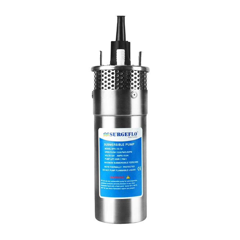 

12V/24V Solar Submersible Pump 8L/12L Stainless Steel High Head Deep Well Pump Mini Water Pump