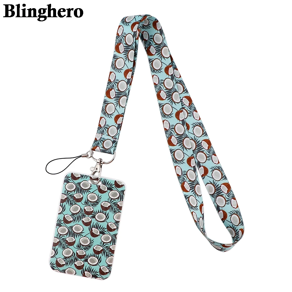 CB542 Summer Fruit Pattern Neck Strap Hang Rope for Key ID Card Cell Phone Straps Watermelon Strawberry Lanyard Badge Holder