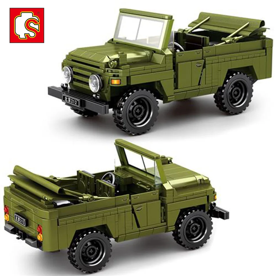 

SEMBO 662PCS City Off-Road Vehicle Building Block Boys DIY Technical Pull Back Military Open Car Model Bricks Children Toys