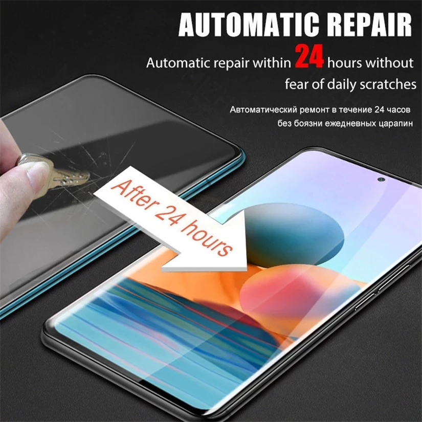 Hydrogel Film Für Redmi Hinweis 9 8 7 Pro 9S 8T 10 10S 10T Screen Protector für Xiaomi Redmi 9 9T 9A 9C NFC 8A 7A 9AT Film