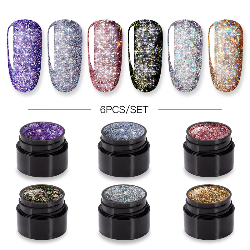 

NAILWIND Gel Nail Polish Set Glitter Diamond Dazzling Gel For Nails Art Semi Permanent Varnish For Manicure Gel Polish Kits