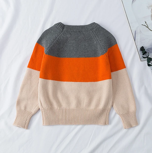 2022 Autumn Winter Boys Girls Long Sleeve Fox Knitted Sweater 1-7Yrs Boys Girls Sweaters 100% Cotton Baby Girls Kids Sweater