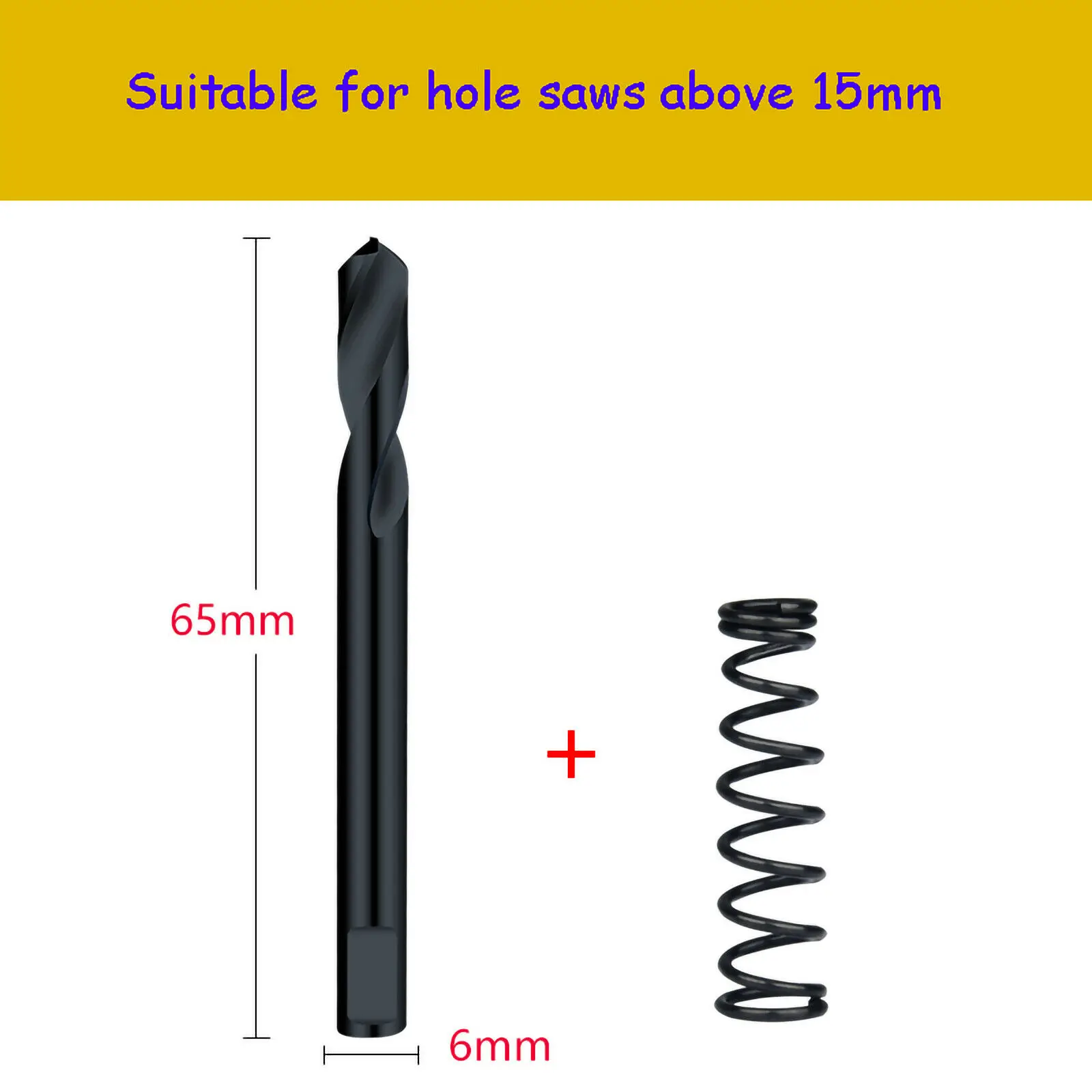 TCT 홀 톱 아버 파일럿 드릴 비트 트위스트 드릴, 5mm x 60mm, 6mm x 65mm, 로트당 5 개
