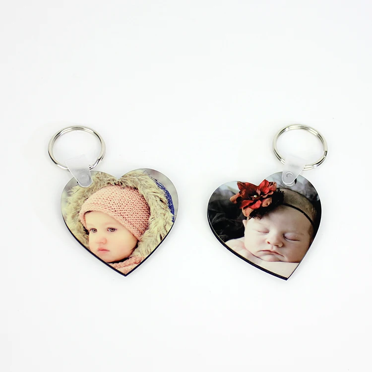 

sublimation blank key chains double heart mdf keychain hot transfer printing diy customized key ring consumables 20pcs/lot