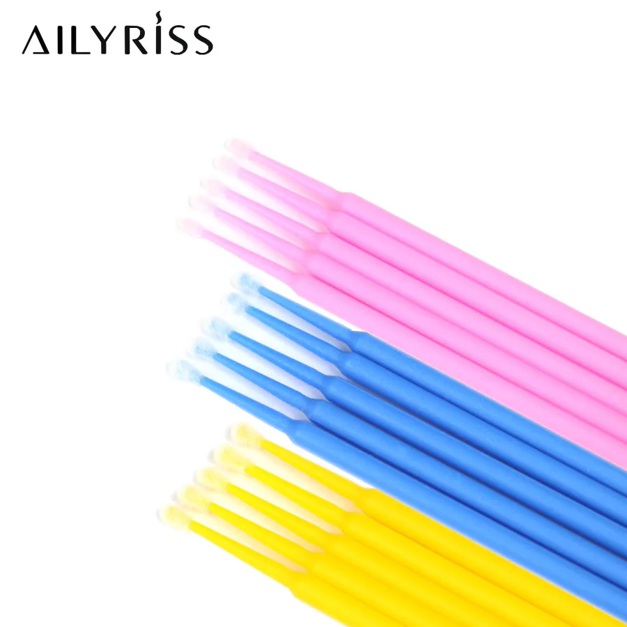 100pcs/lot Micro Brush Disposable Eyelash Extension Applicators Mascara Brush Individual Eyelash for Women Makeup Tools