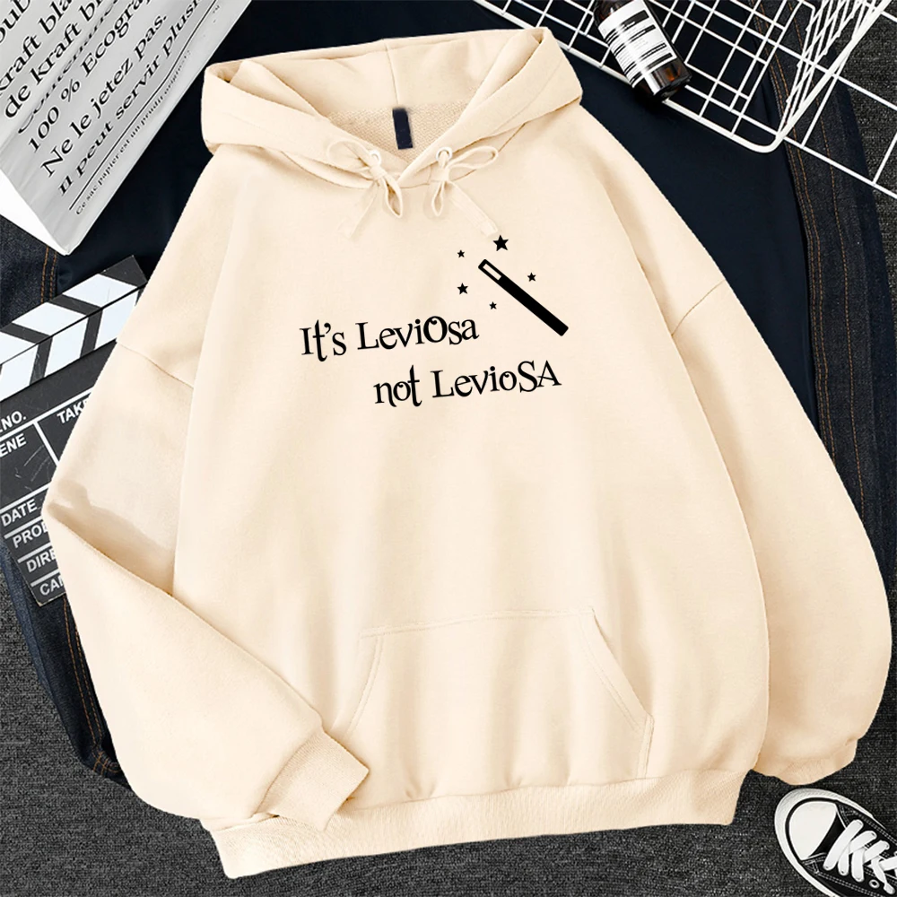 Women Hipster Streetwear Sweatshirts 2024 It\'s Leviosa Magic Fleece Casual Hoodies Female Autumn Harajuku Tracksuit Brand Hooded