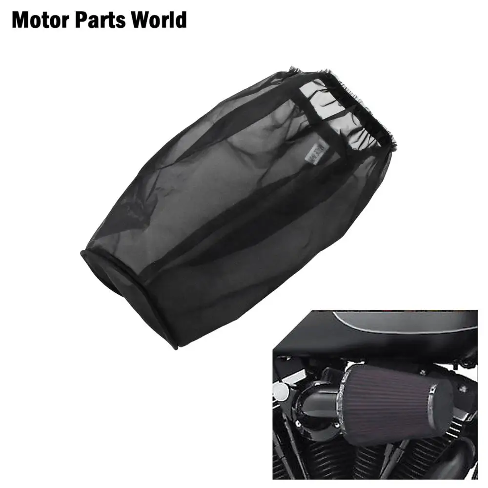 1Pc Motorcycle Air Filter Waterproof Heavy Breather Black Protective Cover Rain Sock For Harley Model Air Cleaner Kits